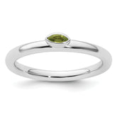 Sterling Silver Stackable Expressions Peridot Ring